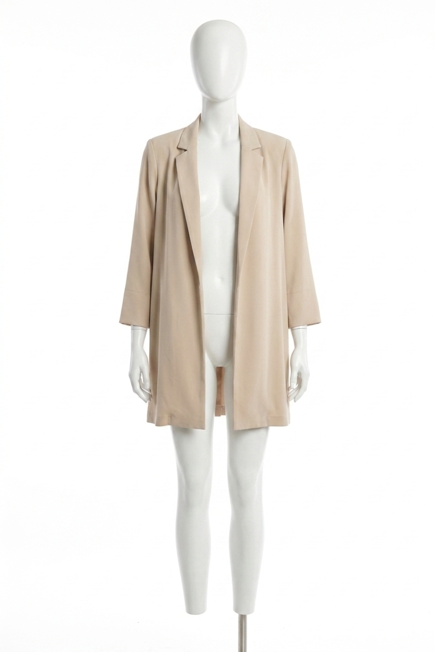 NEW JOSEPH RIBKOFF open front longline blazer in parchment